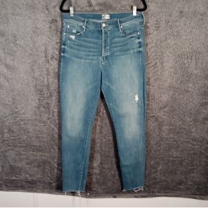 Mother The stunner ankle fray button fly High Rise size 33 women